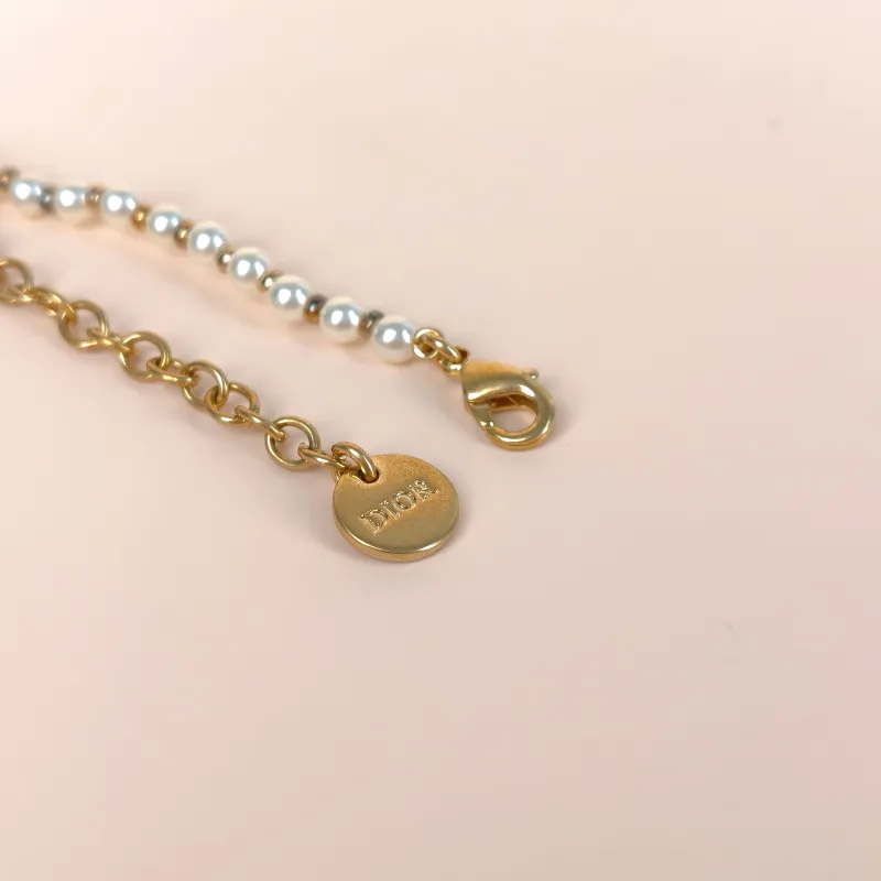 DIOR Necklace Pearl Necklace Gold Pink · One Size43cm — cover view 3 of 8