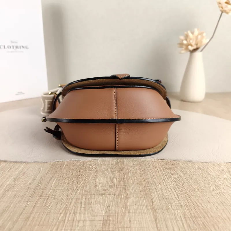 LOEWE Crossbody Bag Gate Dual Caramel Calfskin Mini 21 × 9.5 × 12.5 cm — cover view 4 of 5