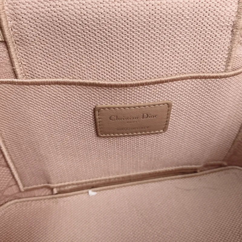 DIOR Top Handle Bag Travel Vanity Cosmetic Bag Pink Canvas Medium24.5 × 13.5 × 17 cm — detail view 2 of 12