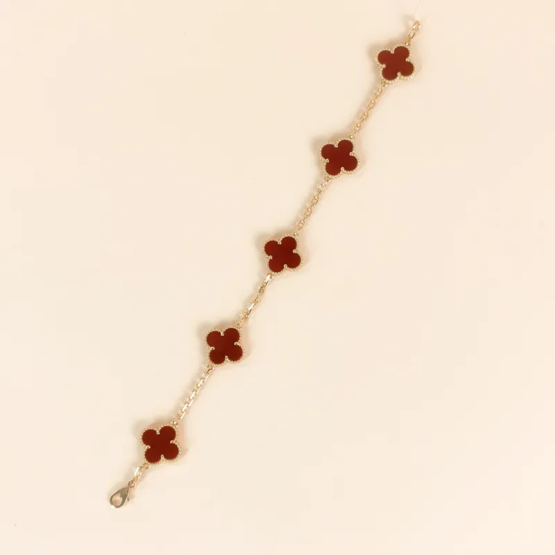 Van Cleef & Arpels Bracelet Alhambra Alhambra Collection Five-Motif Bracelet 18KY ellow Gold Vintage Small 19cm — cover view 6 of 8