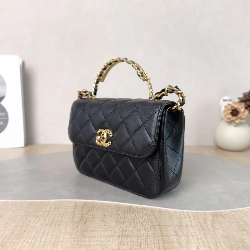 Chanel Crossbody Bag Crossbody Bag Black Lambskin One Size 17 × 5 × 12 cm — cover view 2 of 6