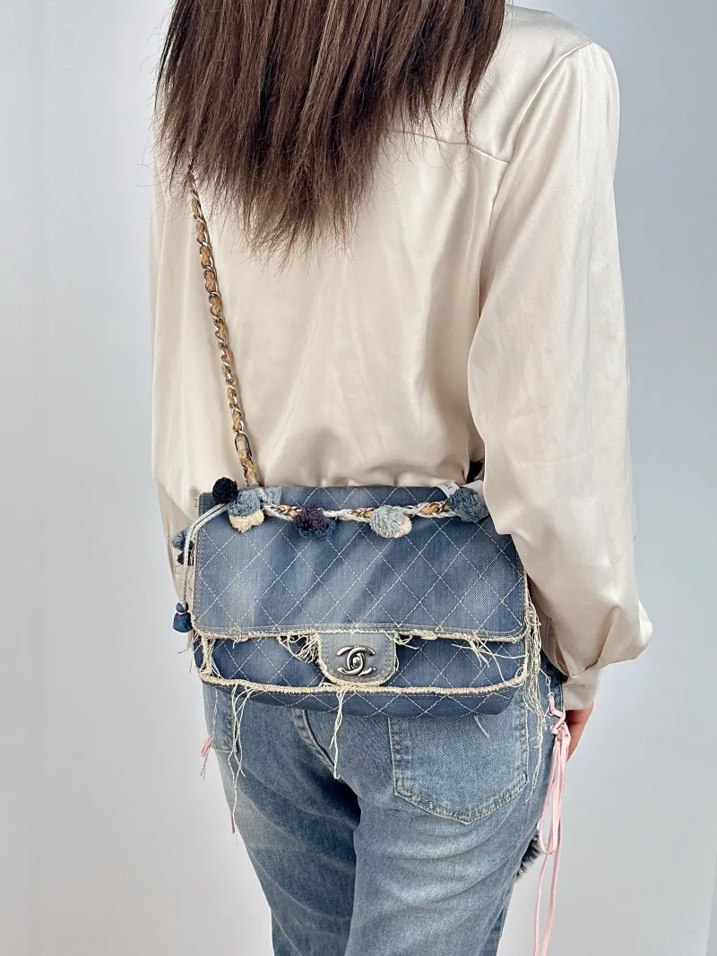 Chanel Crossbody Bag Crossbody Bag Blue 25 × 7 × 14 cm 20 — on-model view 1 of 2