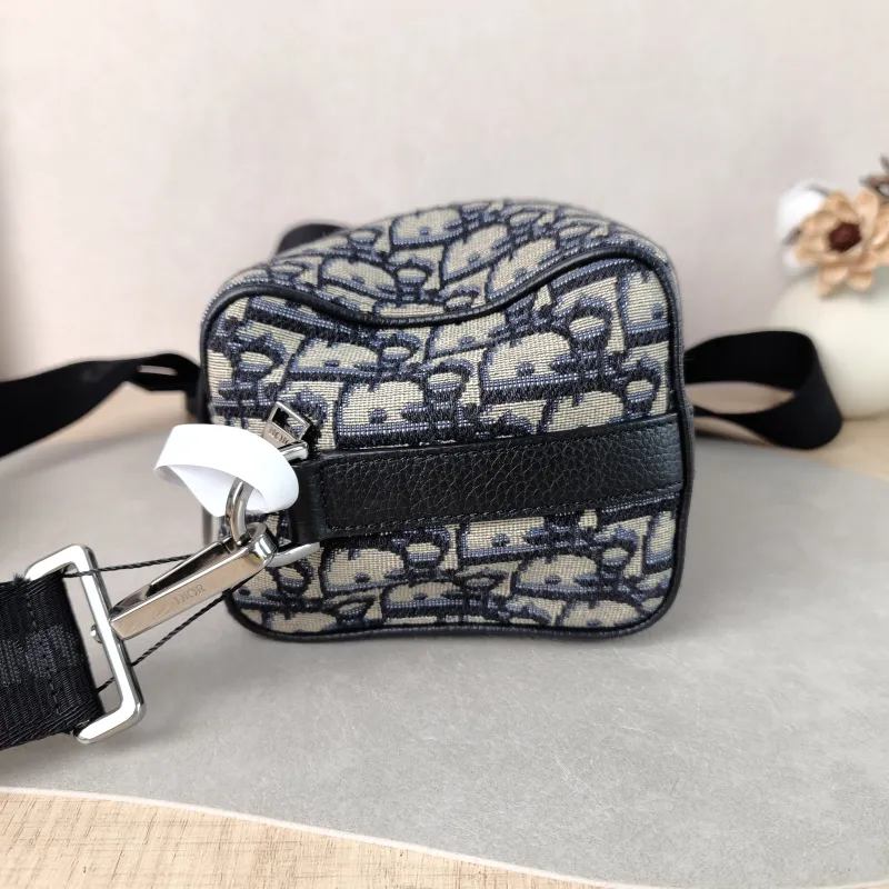DIOR Crossbody Bag Lingot 22 Shoulder Bag Blue Canvas One Size 22 × 10.5 × 12.5 cm — detail view 6 of 12