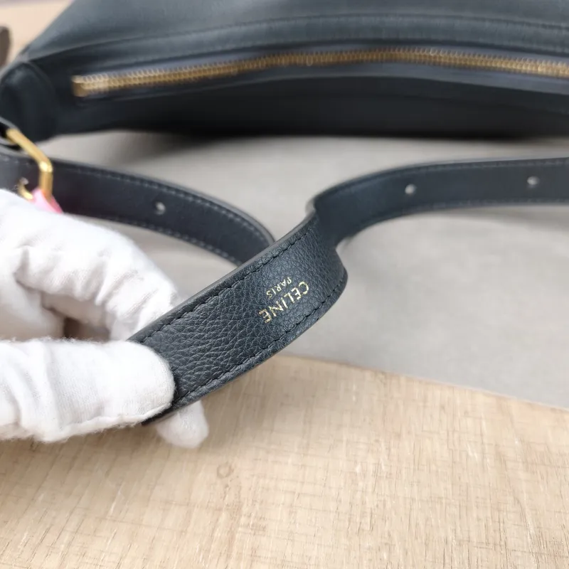 CELINE Shoulder Bag HELOISE TRIOMPHE Grey Calfskin Medium 28.5 × 8 × 30 cm — detail view 13 of 14