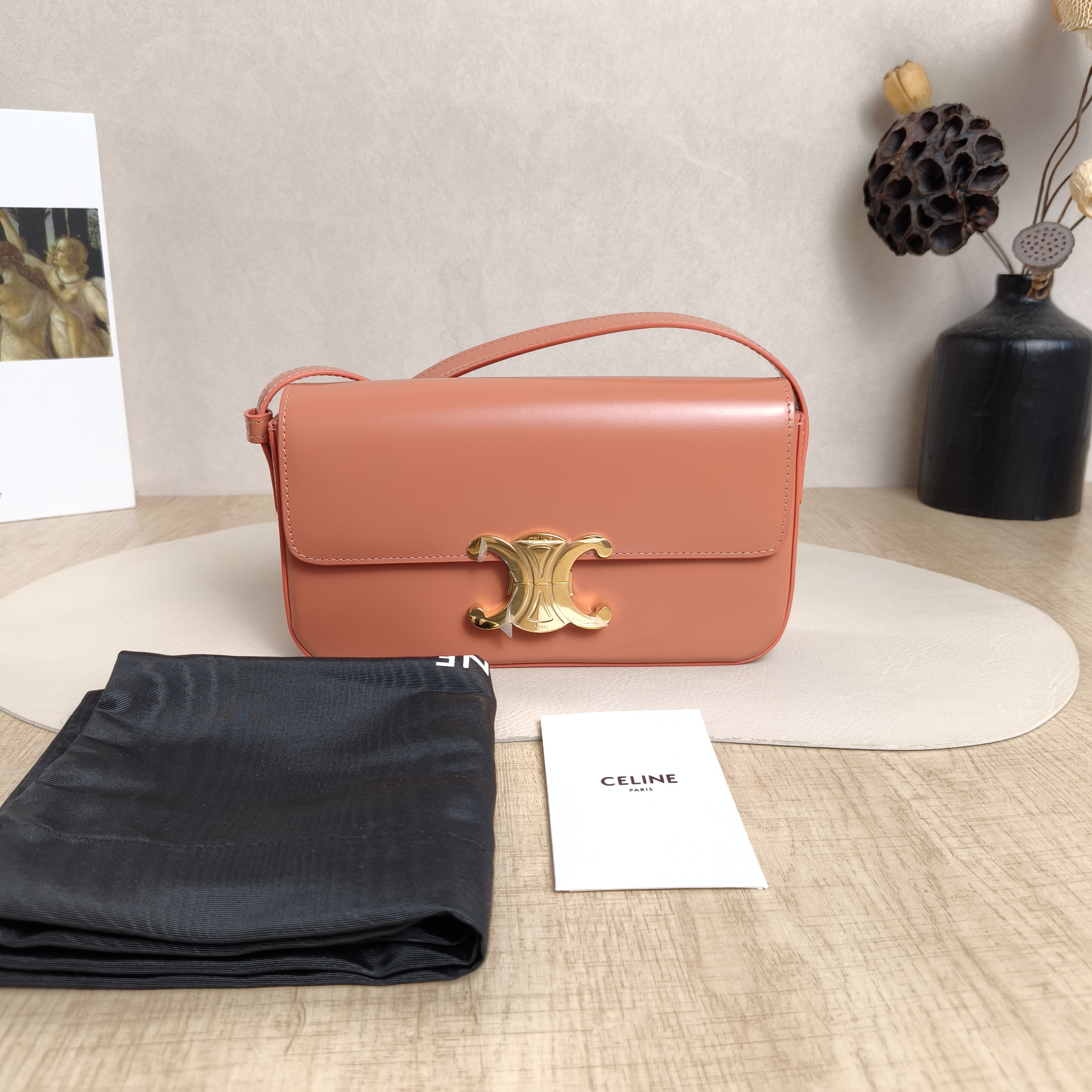 CELINE Shoulder Bag CLAUDE Shoulder Strap Edition Calfskin Medium20.5 × 4 × 11.5 cm — cover view 3 of 6