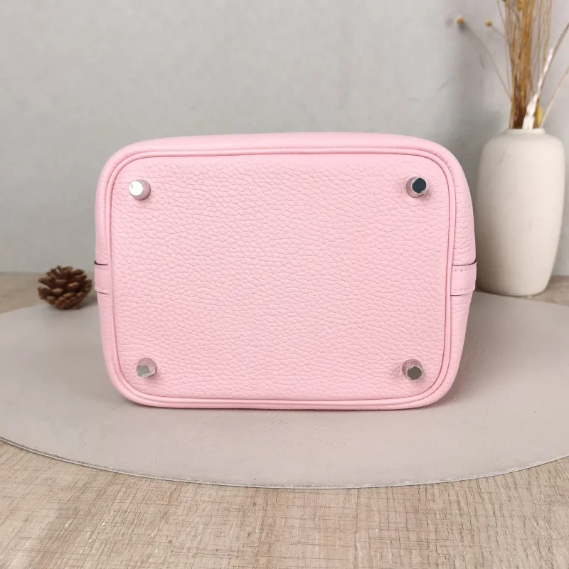 Hermès Top Handle Bag Picotin Lock 18 18 Pink Taurillon Clemence TC Calfskin Small 18 × 13 × 18 cm K — cover view 4 of 6