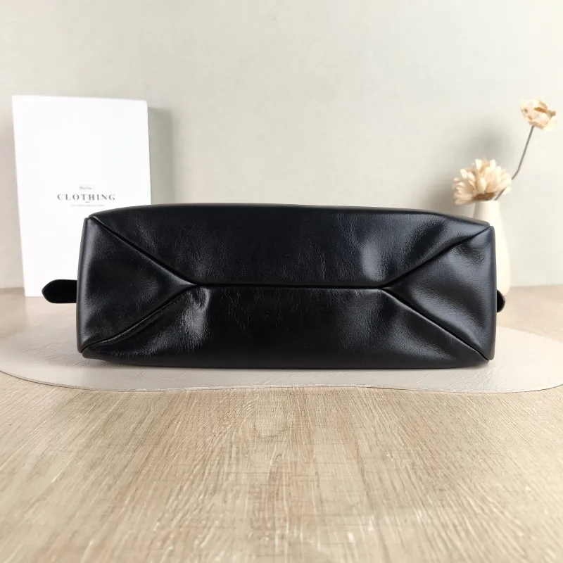 PRADA Shoulder Bag Aimée Black Calfskin 30 × 10 × 22 cm — cover view 5 of 5