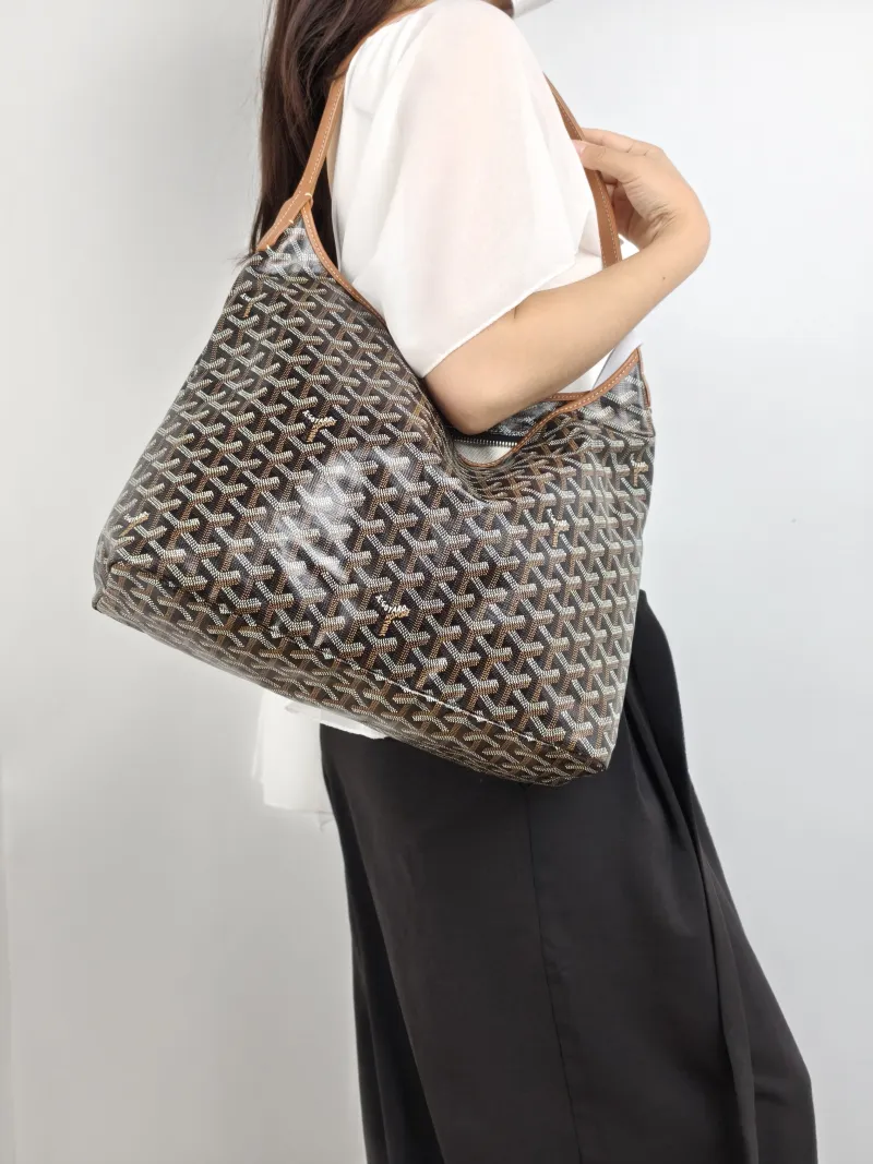 GOYARD Shoulder Bag Boheme Hobo​ Brown ine Canvas Small 43 × 14 × 27 cm — on-model view 1 of 2