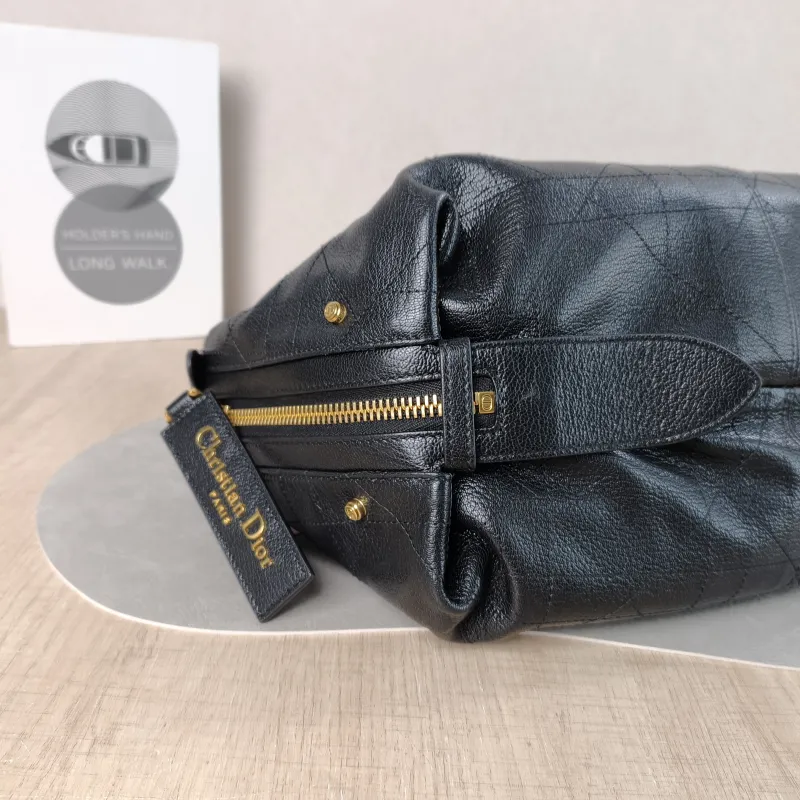 DIOR Shoulder Bag D-Journey Shoulder Bag Hobo Black Calfskin Medium 33 × 15 × 16 cm — detail view 4 of 10