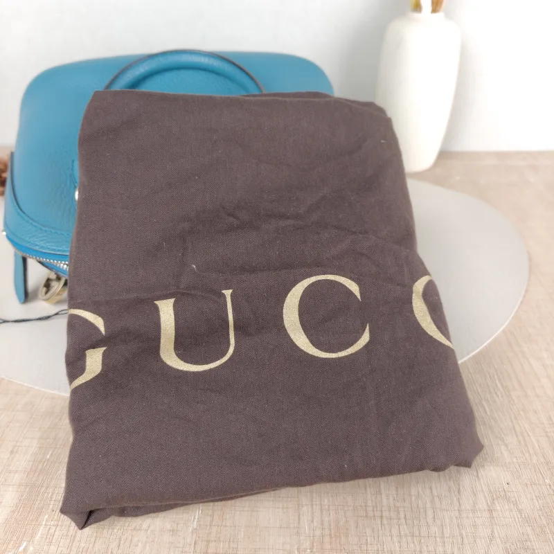 GUCCI Crossbody Bag Crossbody Bag Blue Calfskin One Size24 × 12 × 18 cm — detail view 9 of 13