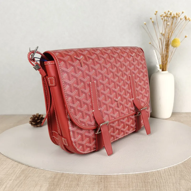 GOYARD Crossbody Bag Messenger Bag Crossbody Bag Red PVC 28.5 × 8 × 20 cm — cover view 3 of 5