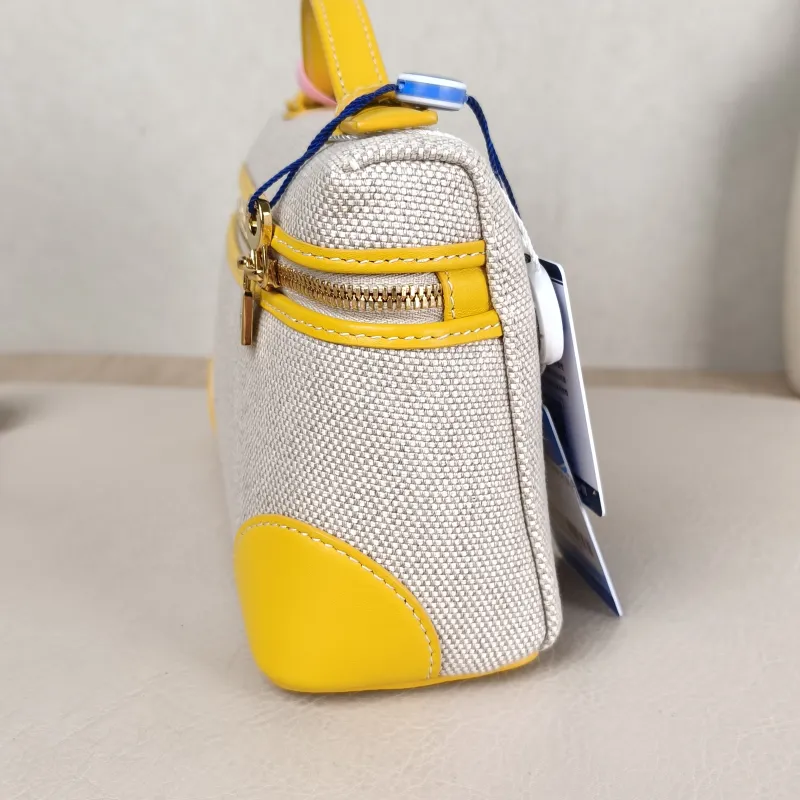 Loro Piana Crossbody Bag Extra Pocket L19 Yellow Beige Canvas One Size 19 × 7 × 11.5 cm — detail view 5 of 11
