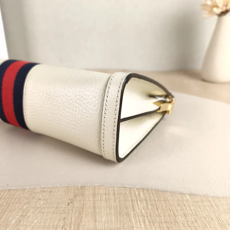 GUCCI Crossbody Bag Ophidia White Calfskin 26 × 8 × 17 cm — detail view 1 of 10