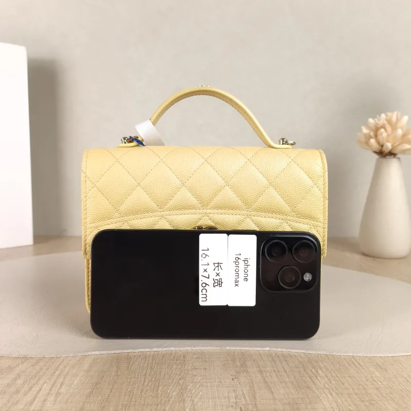 Chanel Backpack Yellow Grained Calfskin One Size 18.2 × 5 × 14 cm — cover view 5 of 6