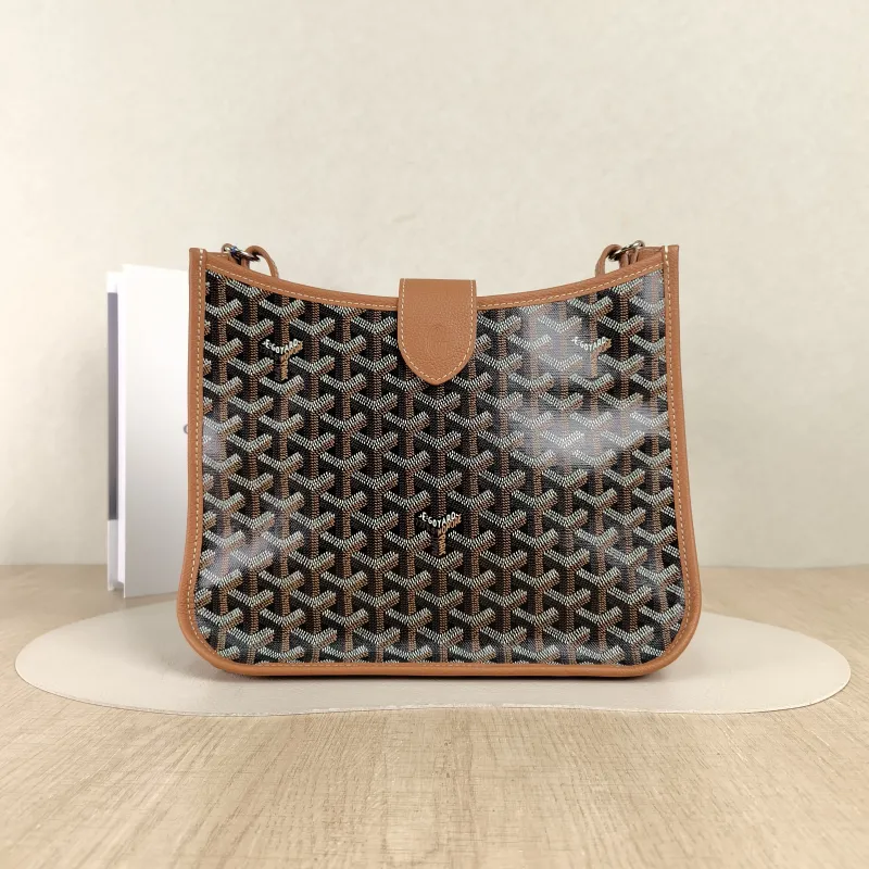 GOYARD Crossbody Bag Musette Crossbody Bag Brown PVC One Size28 × 10 × 22 cm
