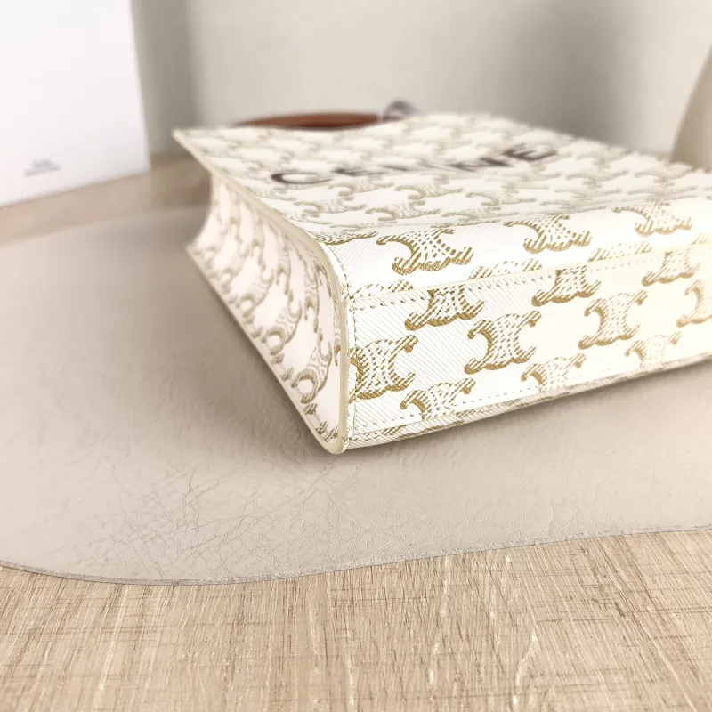 CELINE Crossbody Bag CABAS Mini White PVC Mini 17 × 4 × 20.5 cm — detail view 3 of 10