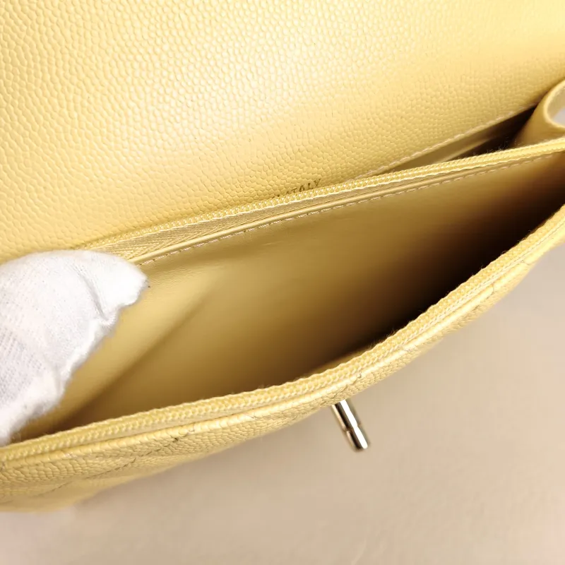 Chanel Backpack Yellow Grained Calfskin One Size 18.2 × 5 × 14 cm — detail view 8 of 11