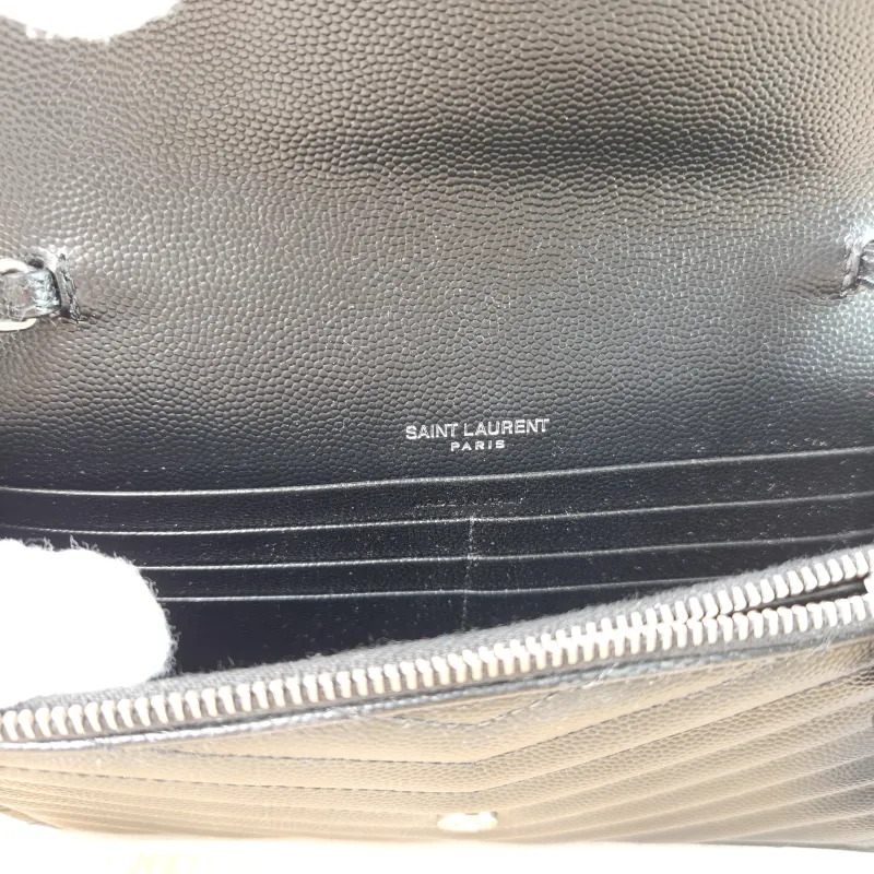 SAINT LAURENT Crossbody Bag CASSANDRE ENVELOPE Black Calfskin One Size 19 × 3.5 × 12.5 cm — detail view 11 of 11