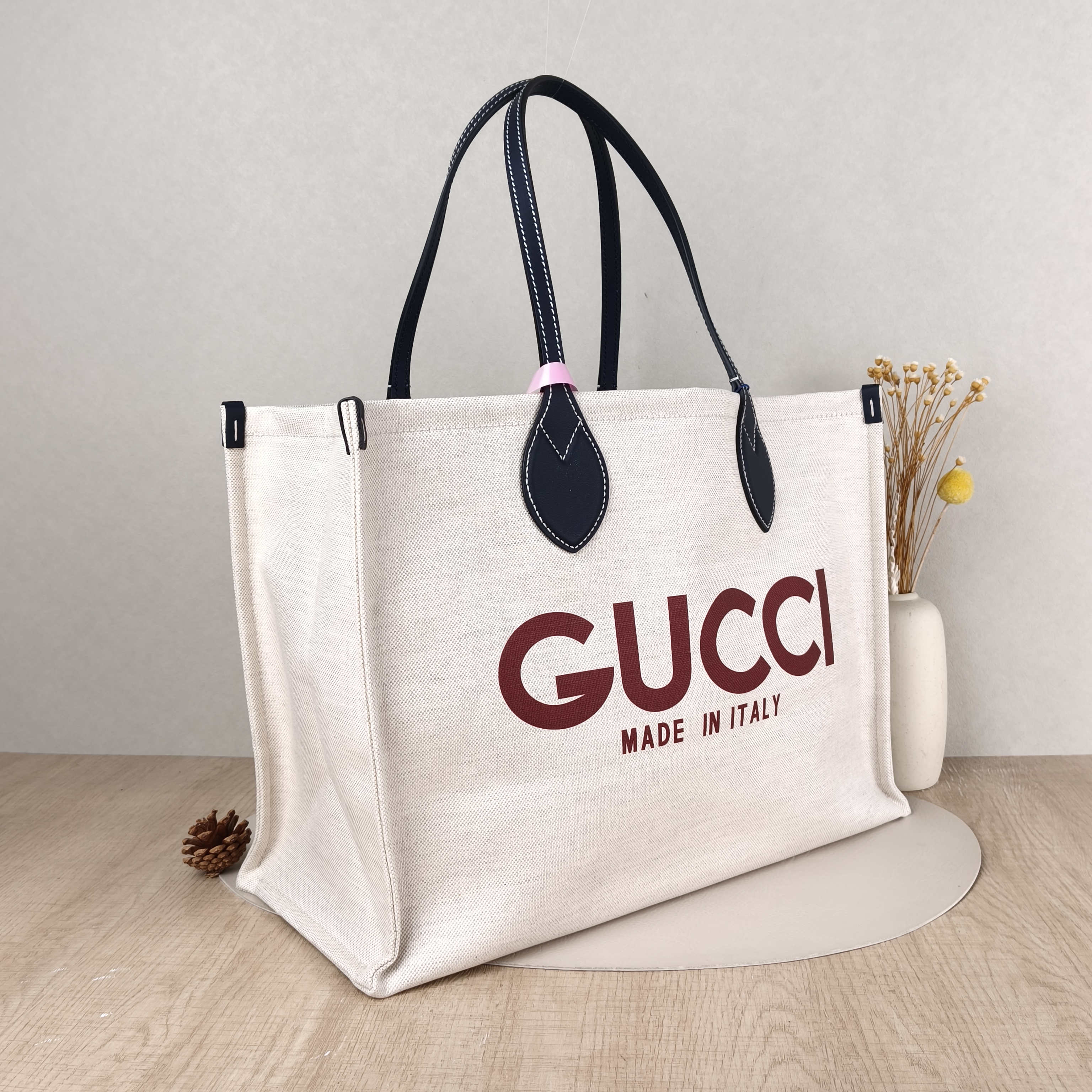 GUCCI Top Handle Bag Tote Bagtote White Canvas Medium41.5 × 18.5 × 29 cm — cover view 5 of 5