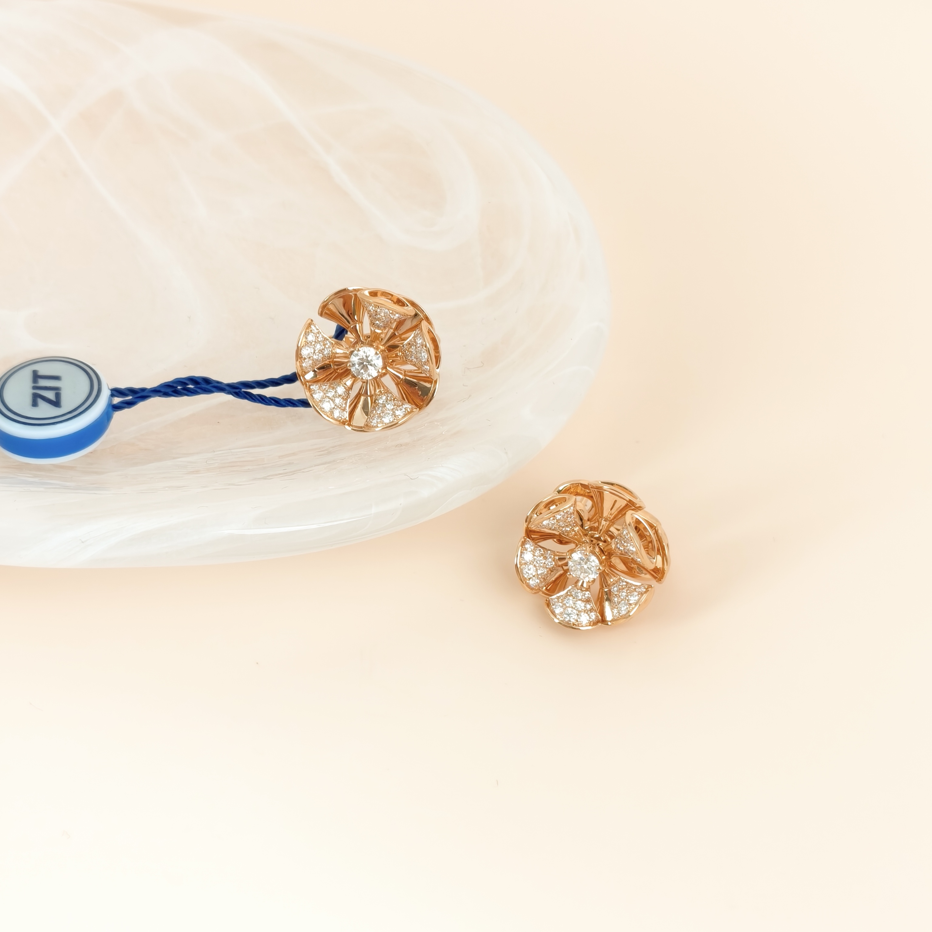Bvlgari Earrings Divas' Dream Rose Gold Diamond18KR ose Gold One Size