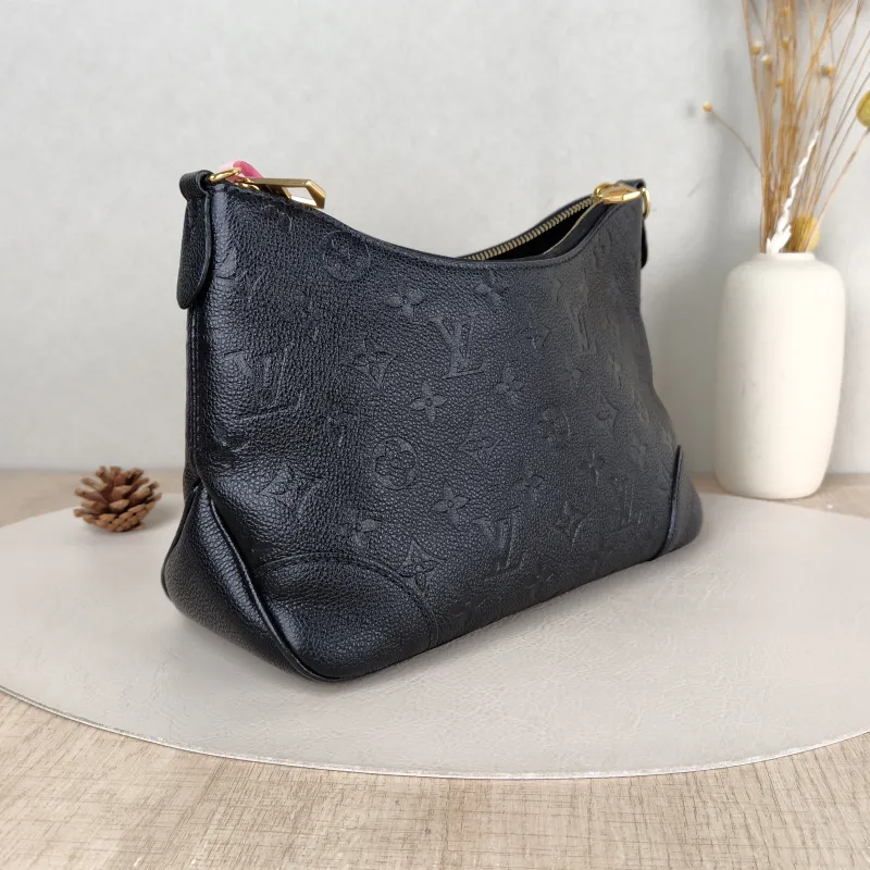 Louis Vuitton Crossbody Bag Boulogne Black Monogram Empreinte Embossed Calfskin Small 26 × 9.5 × 16 cm — cover view 3 of 5