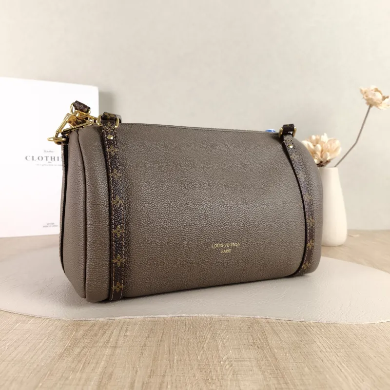 Louis Vuitton Shoulder Bag EXPRESS Shoulder Bag Grey Calfskin Small 26 × 13.5 × 17 cm — cover view 3 of 6