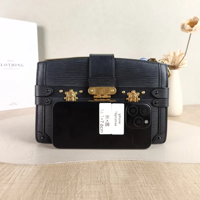 Louis Vuitton Crossbody Bag Trunk Clutch Box Black Epi Embossed Calfskin One Size TP10011820 — cover view 2 of 5