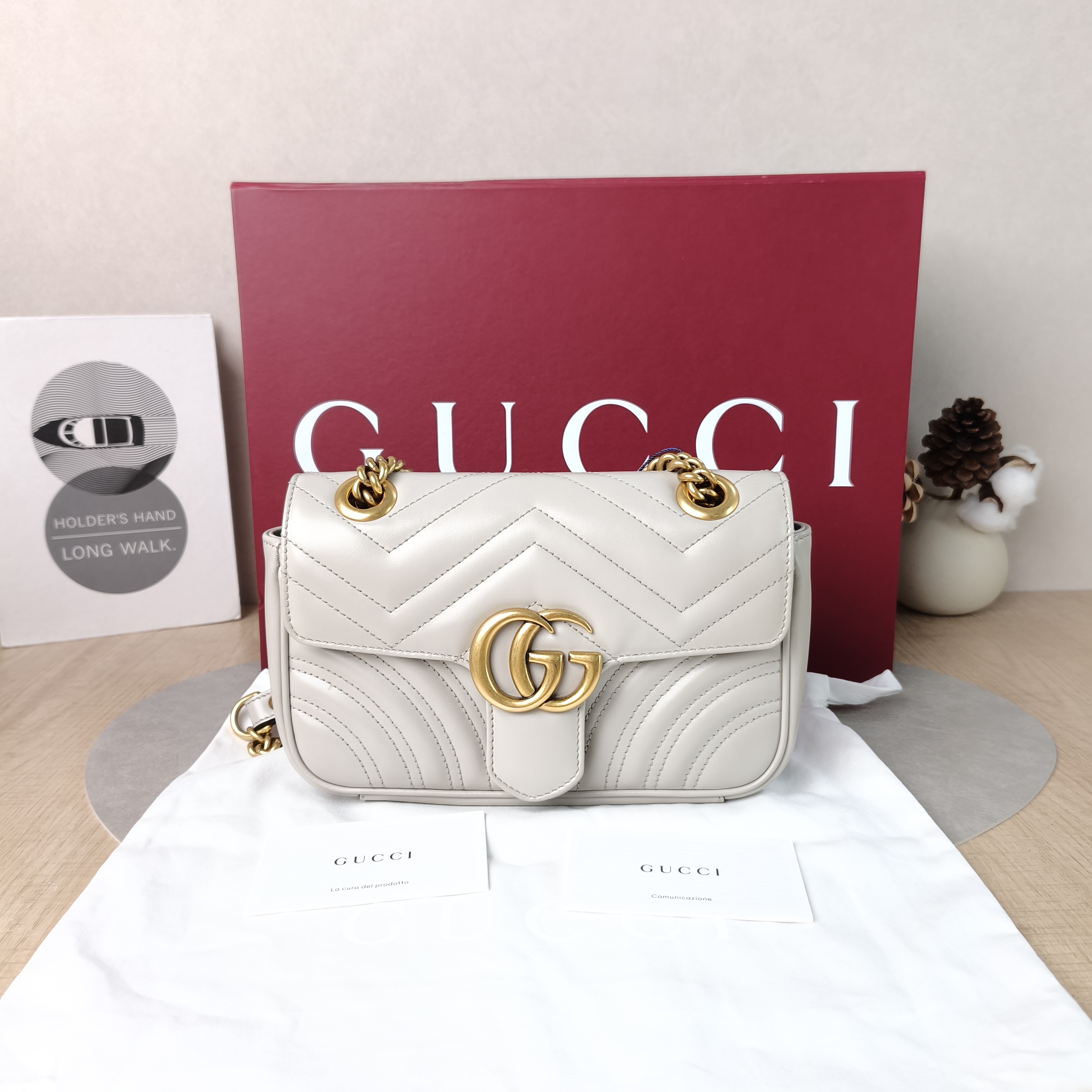GUCCI Crossbody Bag GG Marmont Small Marmont 22Grey Calfskin Small22 × 6 × 13 cm — cover view 6 of 6