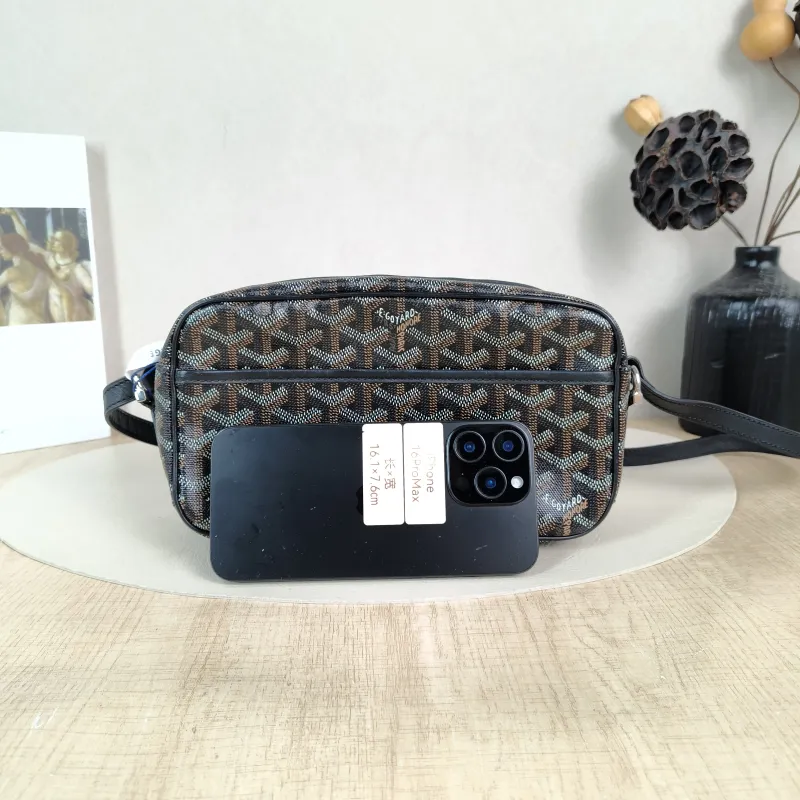 GOYARD Crossbody Bag Black PVC Small 22 × 6.5 × 13 cm — cover view 4 of 5