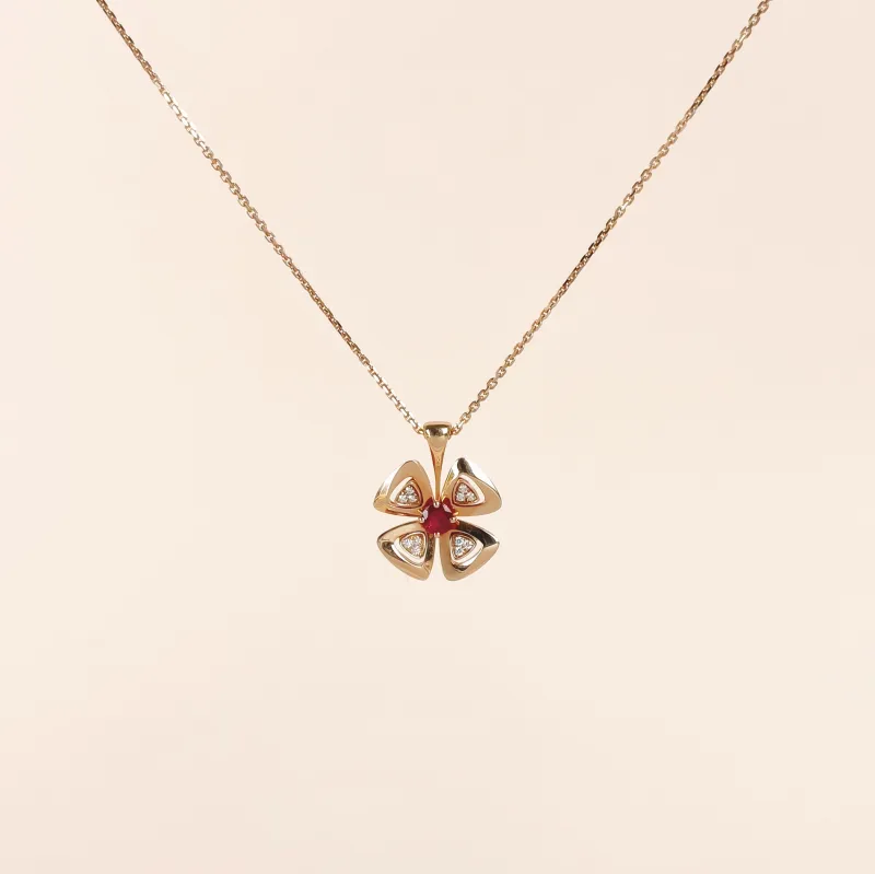 Bvlgari Necklace Fiorever Rose Gold Diamond18KR ose Gold One Size44cm