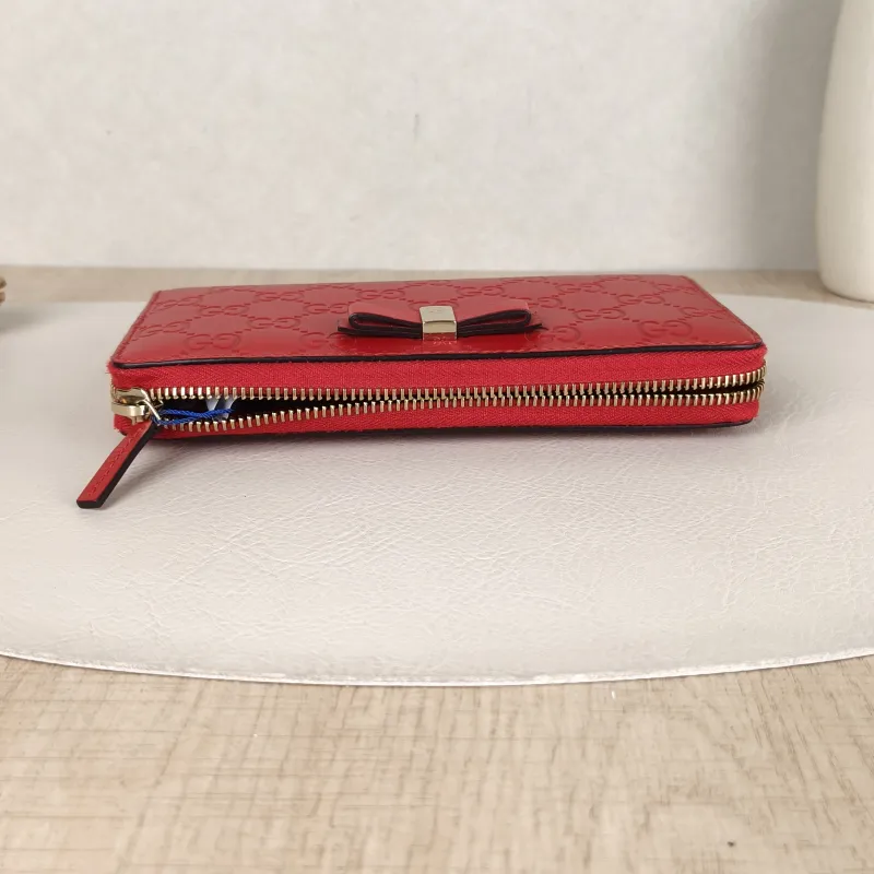 GUCCI Wallet Wallet Red Calfskin19 × 2.5 × 10 cm — detail view 10 of 12