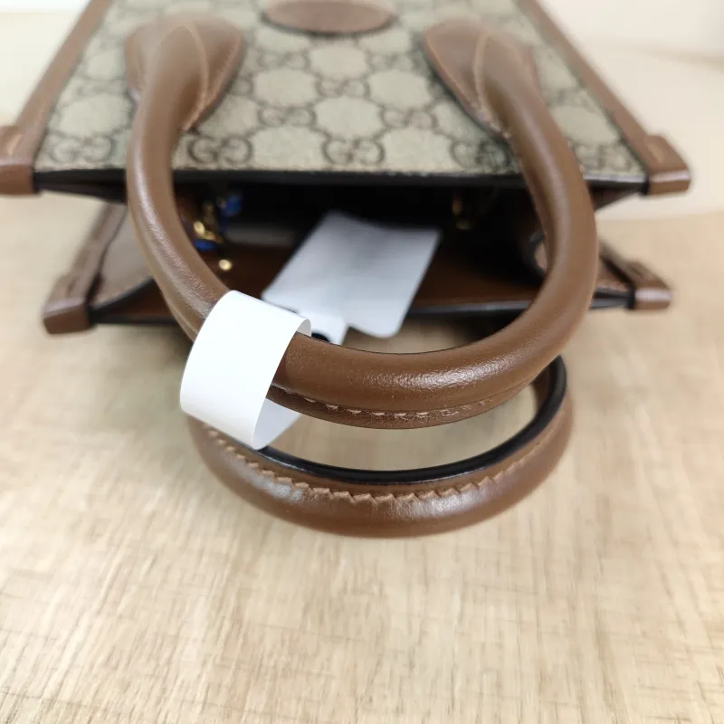 GUCCI Crossbody Bag GG Retro Collection Tote Bag Brown PVC Mini 16 × 7 × 20 cm — detail view 11 of 13