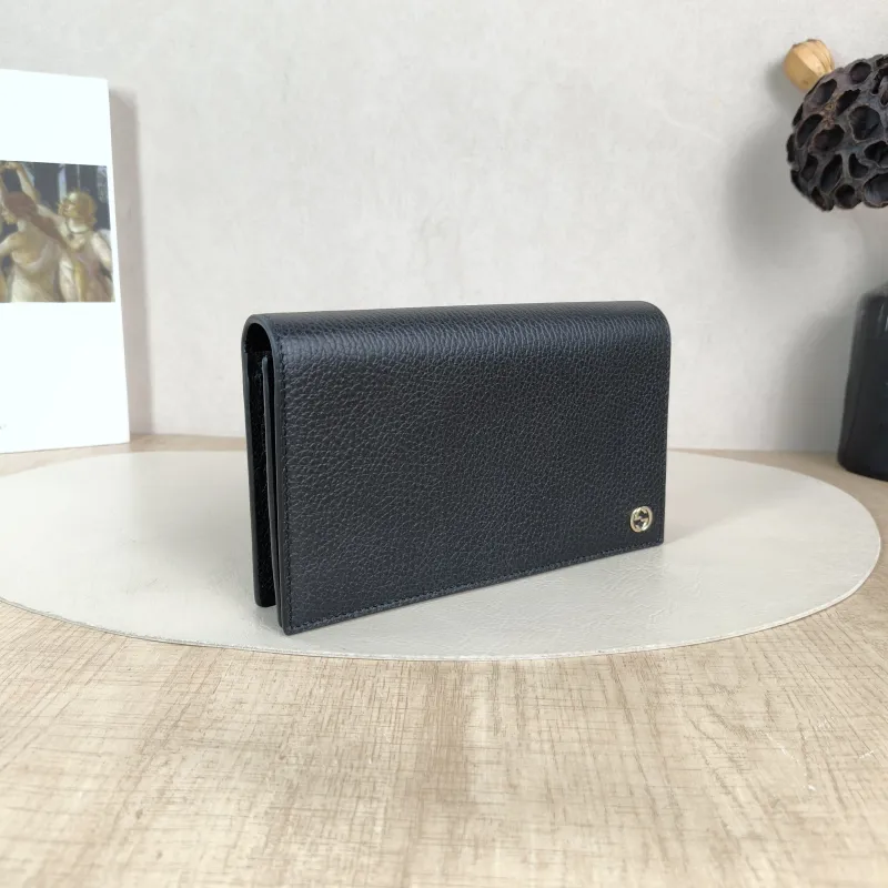 GUCCI Crossbody Bag G woc Black Calfskin One Size 19 × 2 × 11.5 cm — cover view 6 of 6