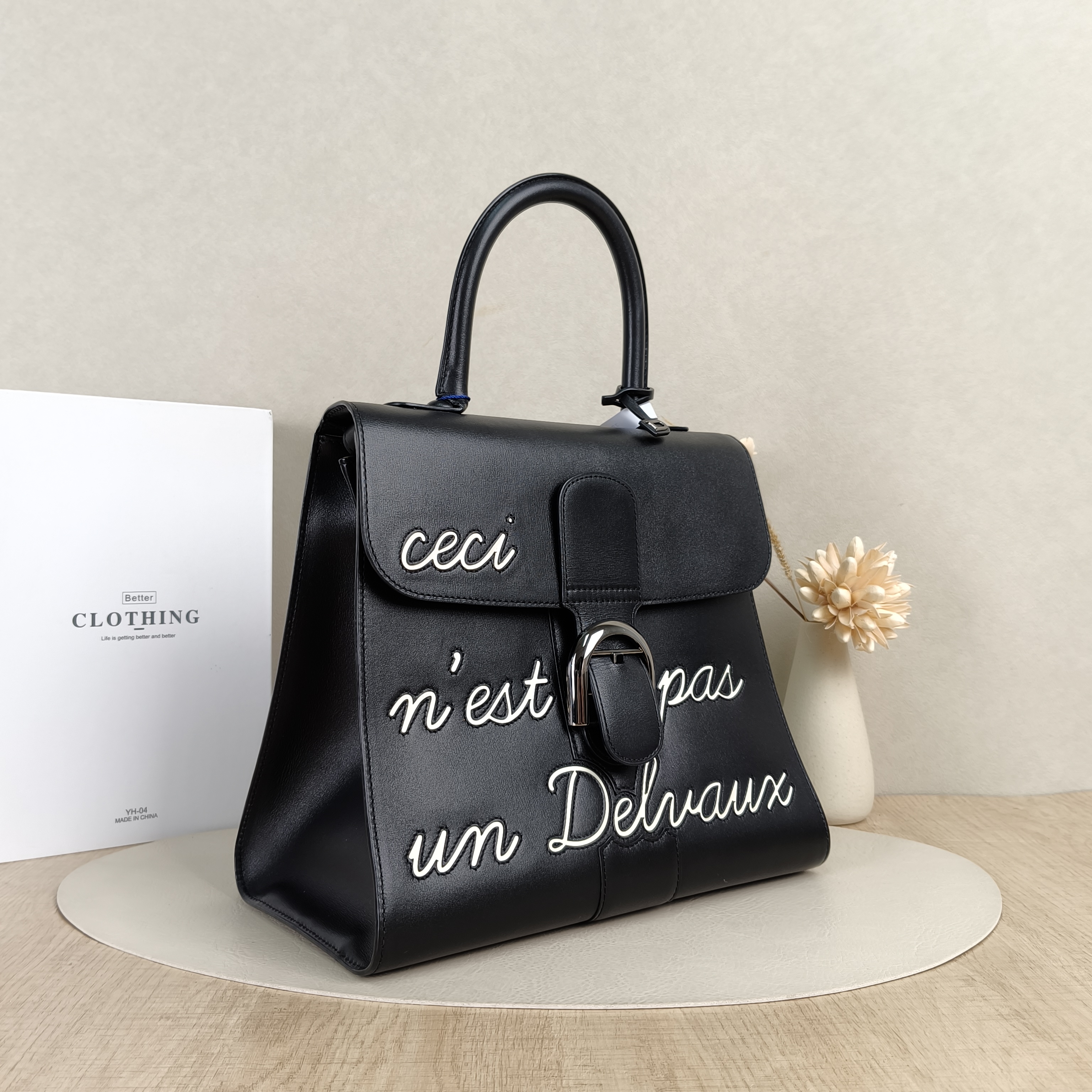 DELVAUX Top Handle Bag Brillant Black Calfskin Medium29 × 15 × 22 cm — cover view 7 of 9