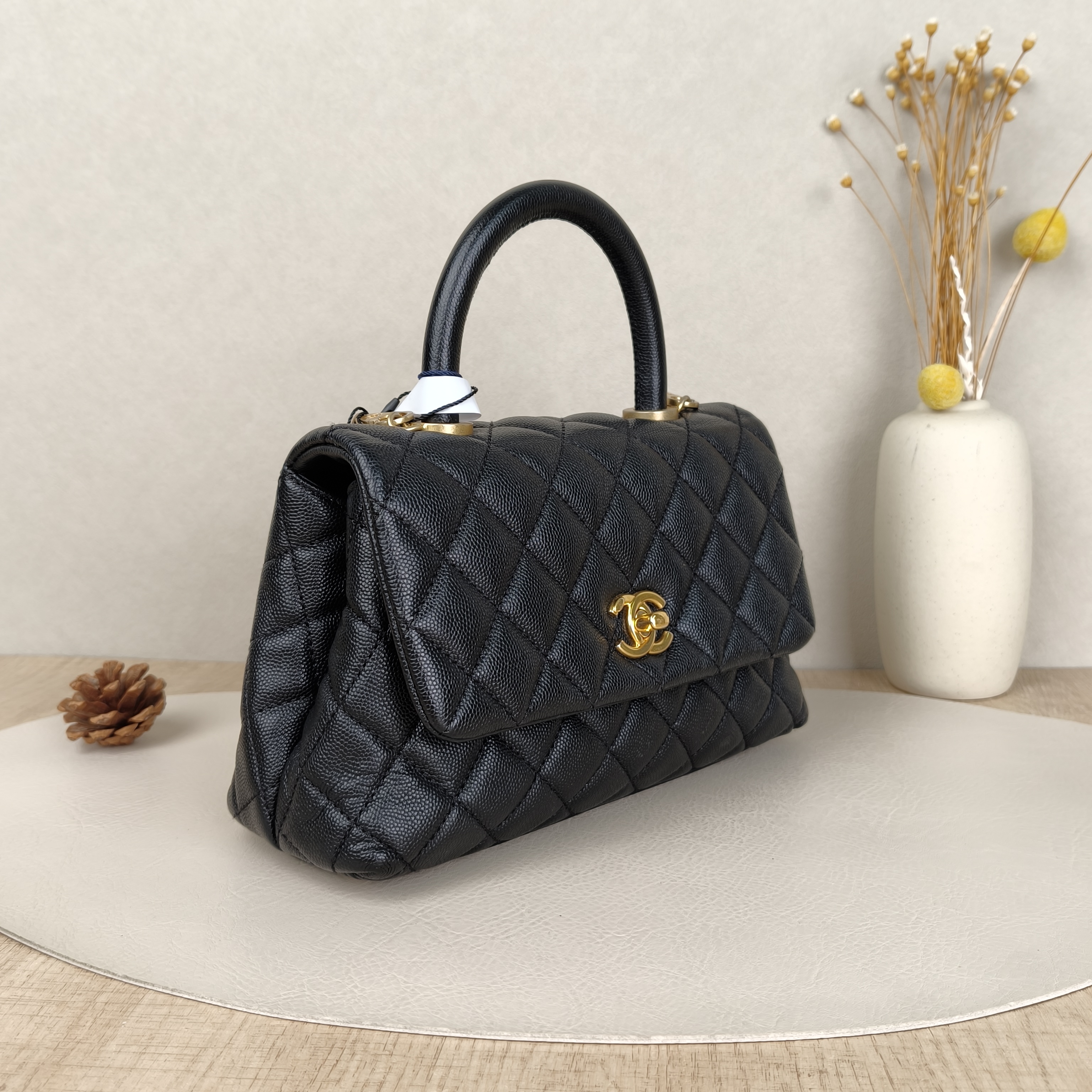 Chanel Top Handle Bag Coco HandleBlack Grained Calfskin Small24 × 10 × 14 cm — cover view 6 of 9