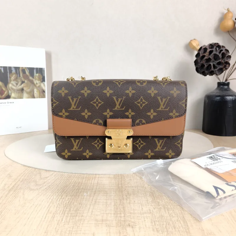 Louis Vuitton Crossbody Bag Marceau Chain Bag Caramel PVC · Calfskin One Size24.5 × 6.5 × 15 cm — cover view 2 of 6