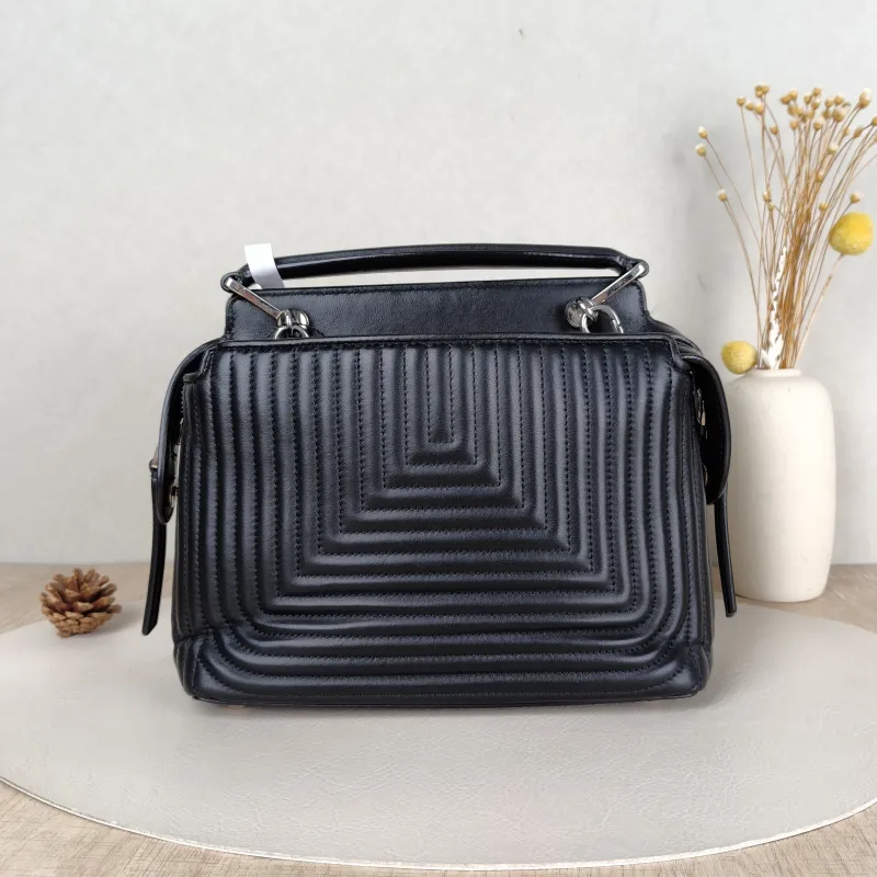 FENDI Crossbody Bagdotcom click Top Handle Bag Black Lambskin One Size23 × 11 × 15 cm — cover view 5 of 5