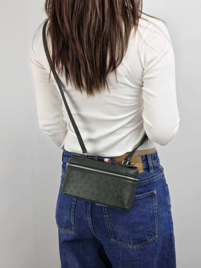Loro Piana Crossbody Bag Extra Pocket L19 Green One Size 19 × 7 × 11.5 cm — on-model view 2 of 2