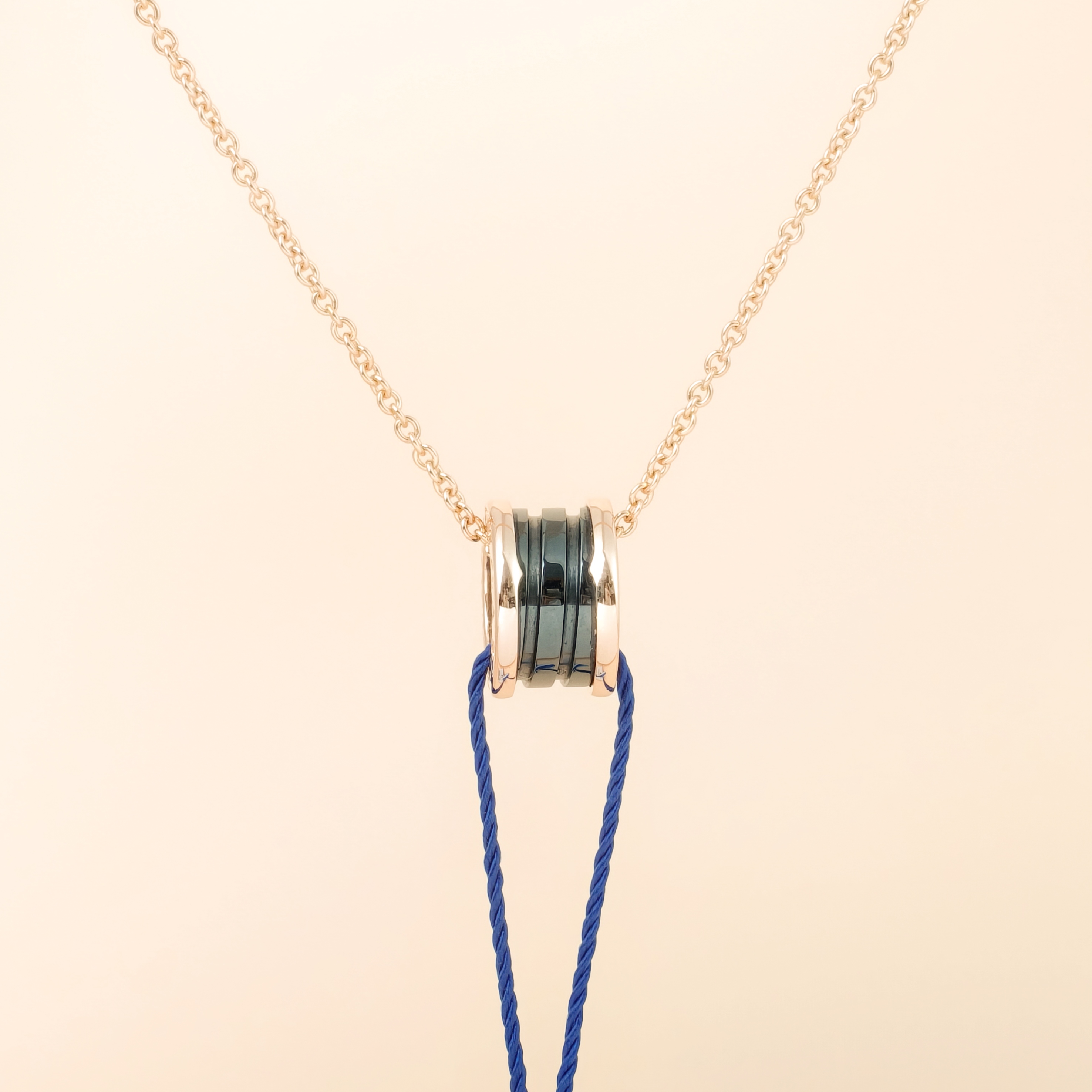 Bvlgari Necklace B.ZERO1Collection Black Black18KR ose Gold One Size1.5*38-45