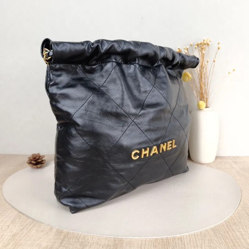 Chanel Shoulder Bag 22Bag Black CC alfskin Small 35 × 7 × 37 cm — cover view 3 of 5