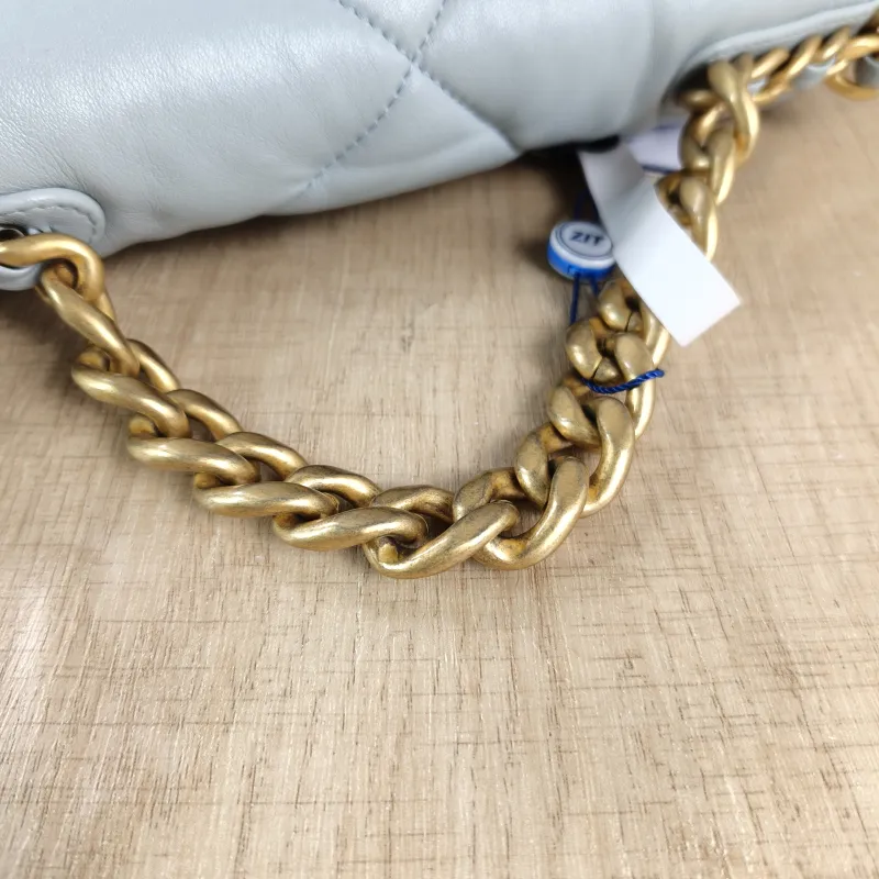 Chanel Crossbody Bag 19Bag Blue SL ambskin Small 26 × 9 × 16 cm — detail view 9 of 12