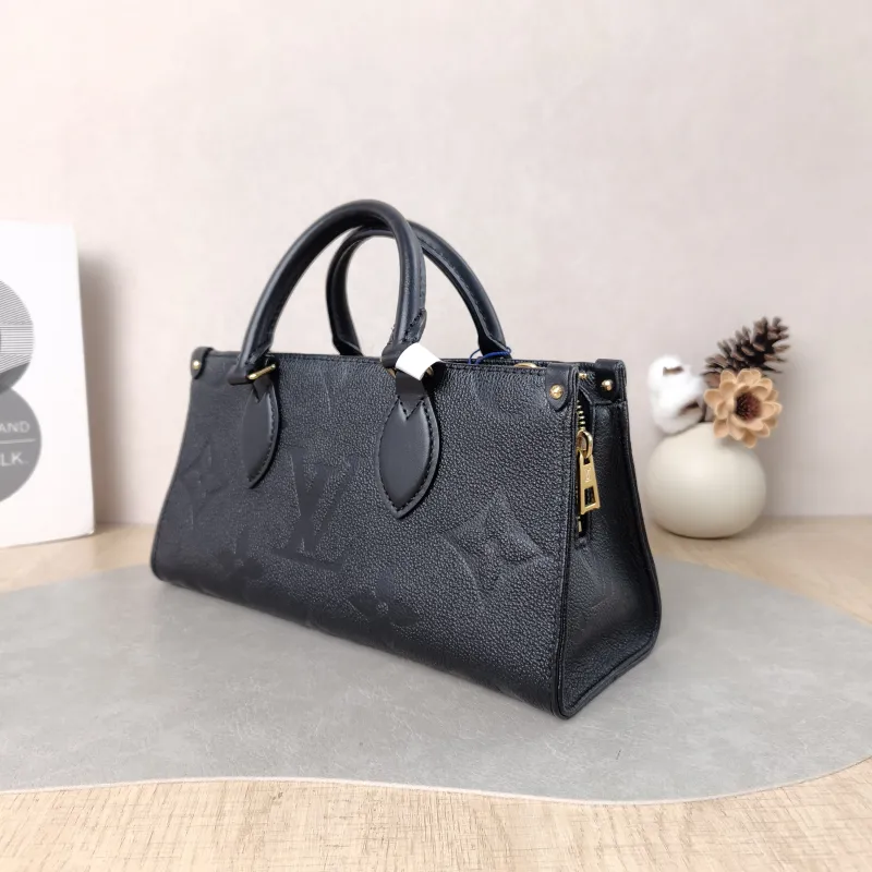 Louis Vuitton Crossbody Bag Onthego East West Two Straps Black Monogram Empreinte Embossed Calfskin Small 25 × 10 × 13 cm — cover view 6 of 6