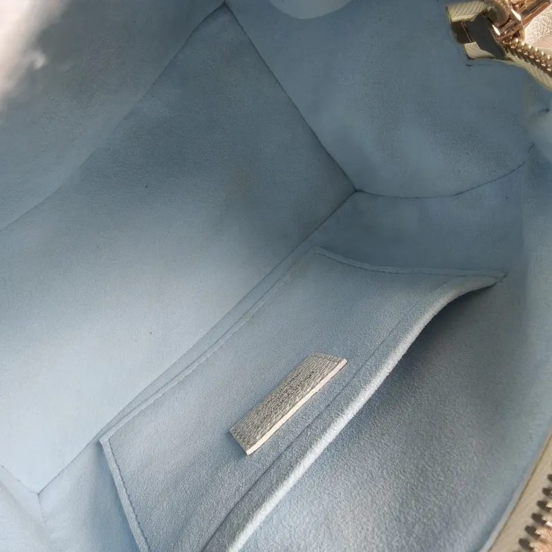 Louis Vuitton Crossbody Bag Speedy20 White · Blue Monogram Empreinte Embossed Calfskin Small 20.5 × 12 × 13.5 cm — detail view 7 of 11
