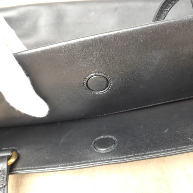 GUCCI Shoulder Bag G Tote Bag Black Calfskin 37 × 10 × 23 cm — detail view 6 of 12