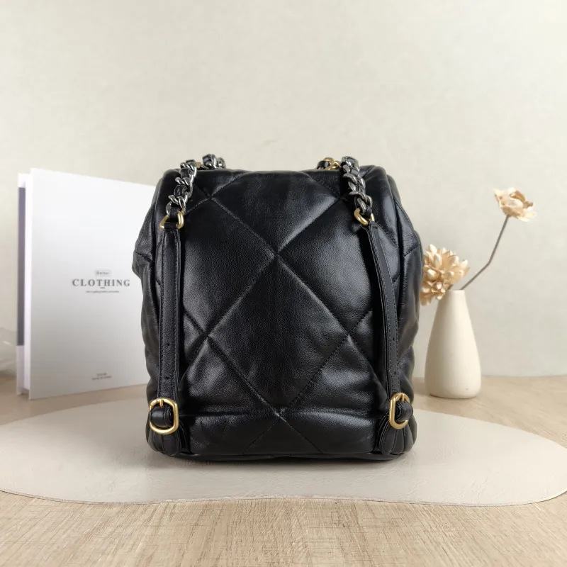 Chanel Backpack19Bag Backpack Black Lambskinmini22 × 16 × 26 cm — cover view 5 of 5