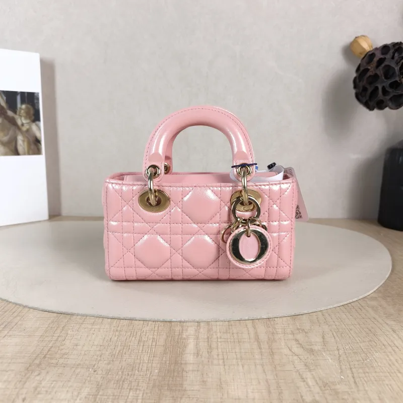 DIOR Crossbody Bag Lady D-Joy Lambskin Mini 16 × 5 × 9 cm