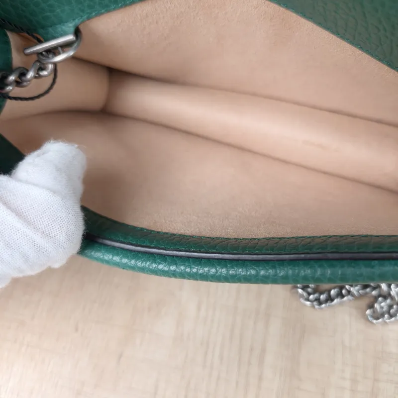 GUCCI Crossbody Bag Dionysus Green Calfskinmini16.5 × 4.5 × 10 cm — detail view 16 of 19