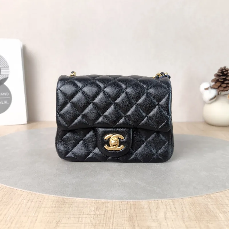 Chanel Crossbody Bag Classic Flap Mini CF Mini Black SL ambskinmini17 × 8 × 13.5 cm