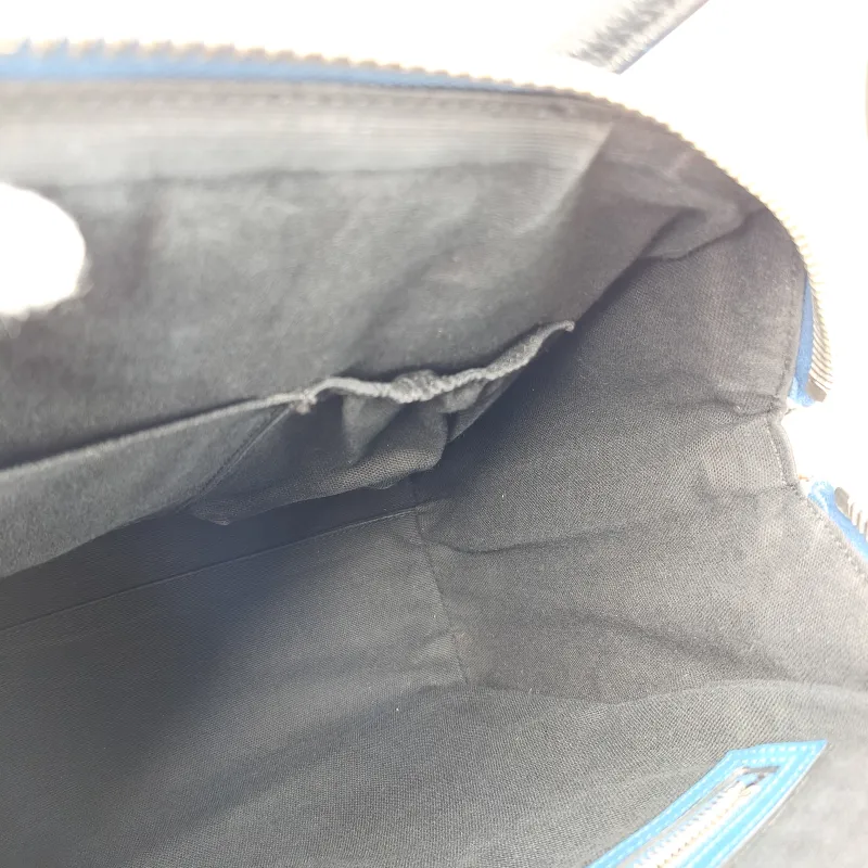 GIVENCHY Top Handle Bag tote Blue Grey Calfskin 33.5 × 18 × 28 cm — detail view 9 of 12