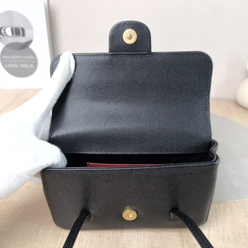 Chanel Crossbody Bag 26p preppy coco Black Grained Calfskin Mini 17 × 5 × 11.5 cm — detail view 5 of 10